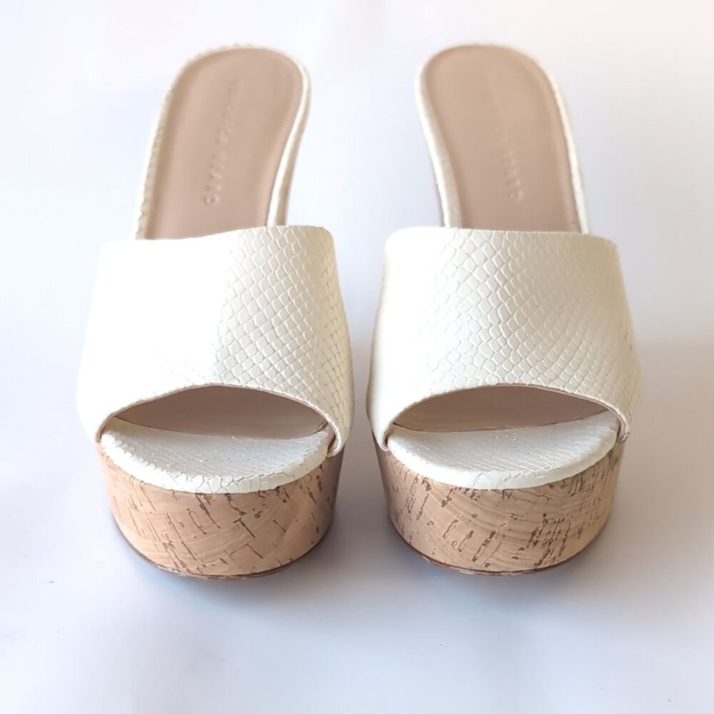 Veronica Beard Womens 9.5 DALI Python White 5" WE… - image 4